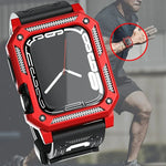 Bộ dây đồng hồ silicone quân đội + ốp đồng hồ, Dành cho Apple Watch Series 9/8/7 45mm, Dành cho Apple Watch Series 9/8/7 41mm