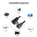 Cáp chuyển đổi HDMI đực góc vuông 30cm HDL-03 sang cái, góc trái, 90 độ, 270 độ