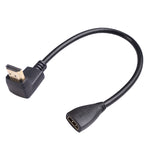 Cáp chuyển đổi HDMI đực góc vuông 30cm HDL-03 sang cái, góc trái, 90 độ, 270 độ