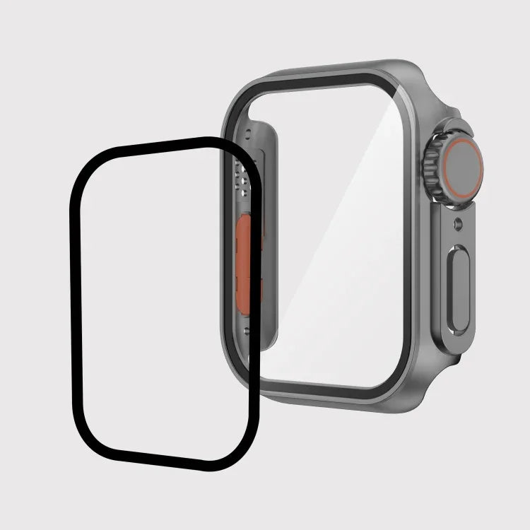 Ốp đồng hồ PC phim cho Apple Watch Series 9 / 8 / 7 45mm có nút tháo rời, Dành cho Apple Watch Series 9 / 8 / 7 45mm