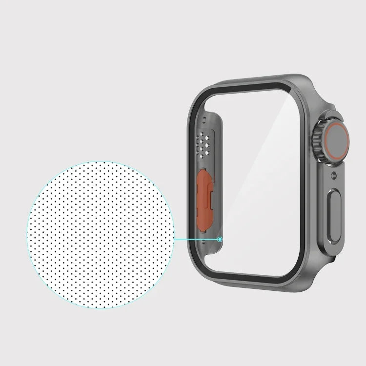 Ốp đồng hồ PC phim cho Apple Watch Series 9 / 8 / 7 45mm có nút tháo rời, Dành cho Apple Watch Series 9 / 8 / 7 45mm
