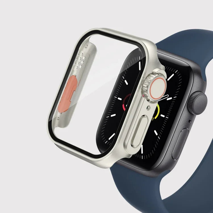 Ốp đồng hồ PC phim cho Apple Watch Series 9 / 8 / 7 45mm có nút tháo rời, Dành cho Apple Watch Series 9 / 8 / 7 45mm