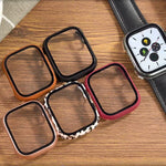 Tempered Glass Film PC Watch Case, For Apple Watch Series 9 / 8 / 7 41mm, For Apple Watch Series 9 / 8 / 7 45mm