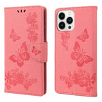 Butterfly Embossed Horizontal Flip Leather Phone Case, For iPhone 14, For iPhone 14 Plus, For iPhone 14 Pro, For iPhone 14 Pro Max