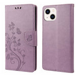 Butterfly Flower Pattern Flip Leather Phone Case, For iPhone 14, For iPhone 14 Plus, For iPhone 14 Pro, For iPhone 14 Pro Max