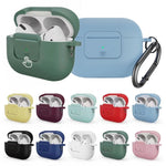 Earphone Silicone PC Protective Case with Switch Button and Buckle, For AirPods Pro 2