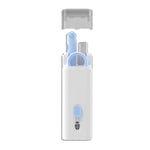 Bộ dụng cụ vệ sinh bàn phím máy tính và tai nghe Bluetooth 7 trong 1 Q6E, màu xanh dương và hồng