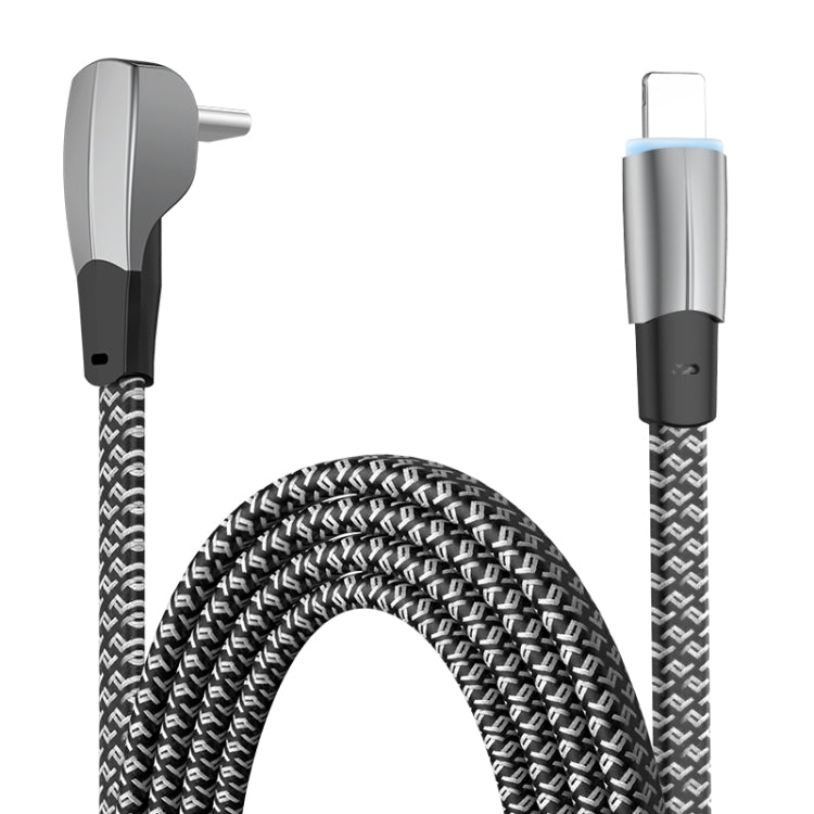 Cáp Dữ Liệu Sạc Nhanh Góc Vuông 3A USB-C/Type-C sang 8 Pin, 3A Type-C sang 8 Pin 1.2m, 3A Type-C sang 8 Pin 2m