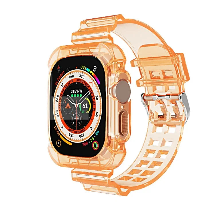 Dây đồng hồ TPU trong suốt Glacier liền khối, Dành cho Apple Watch Ultra 49mm