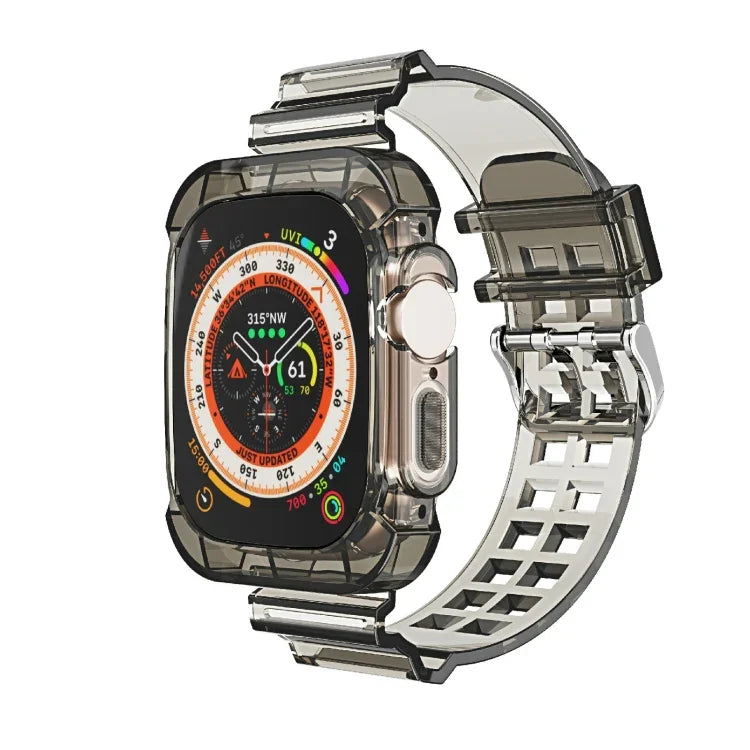 Dây đồng hồ TPU trong suốt Glacier liền khối, Dành cho Apple Watch Ultra 49mm