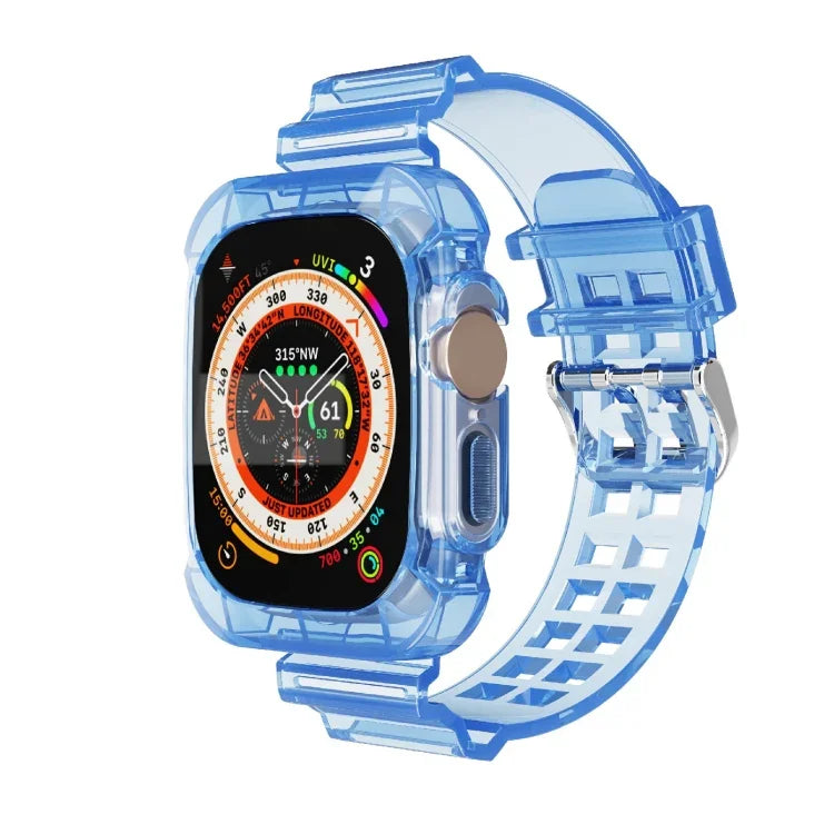 Dây đồng hồ TPU trong suốt Glacier liền khối, Dành cho Apple Watch Ultra 49mm