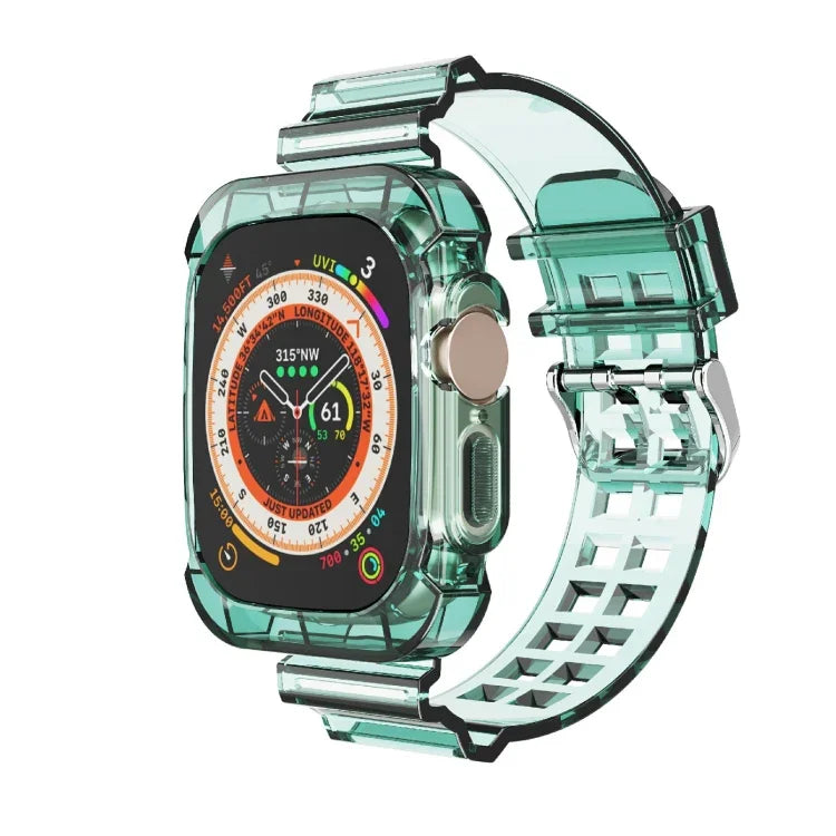 Dây đồng hồ TPU trong suốt Glacier liền khối, Dành cho Apple Watch Ultra 49mm
