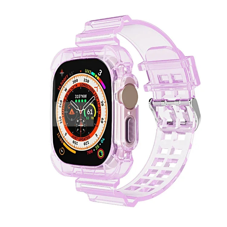 Dây đồng hồ TPU trong suốt Glacier liền khối, Dành cho Apple Watch Ultra 49mm