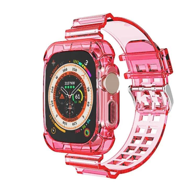 Dây đồng hồ TPU trong suốt Glacier liền khối, Dành cho Apple Watch Ultra 49mm