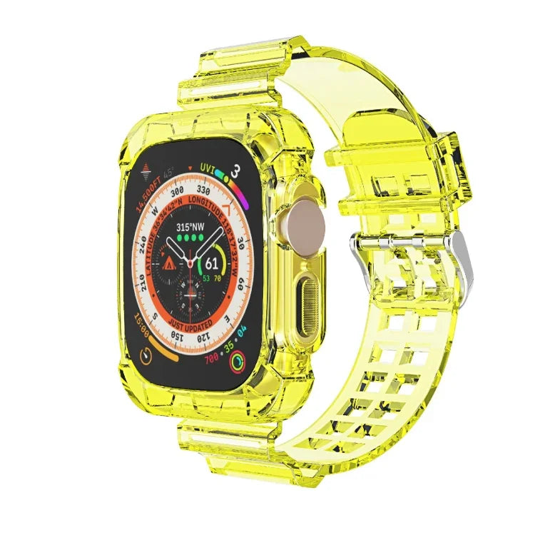 Dây đồng hồ TPU trong suốt Glacier liền khối, Dành cho Apple Watch Ultra 49mm