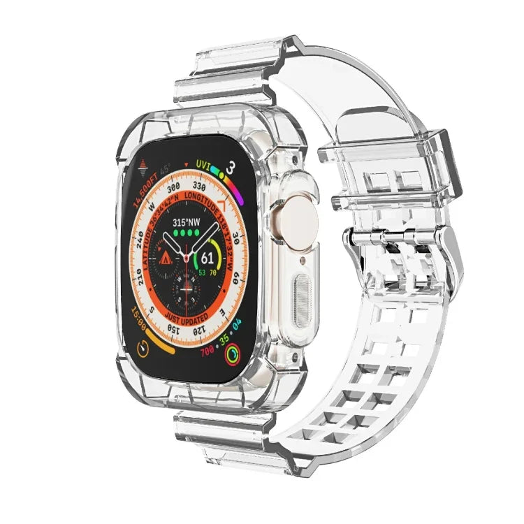 Dây đồng hồ TPU trong suốt Glacier liền khối, Dành cho Apple Watch Ultra 49mm