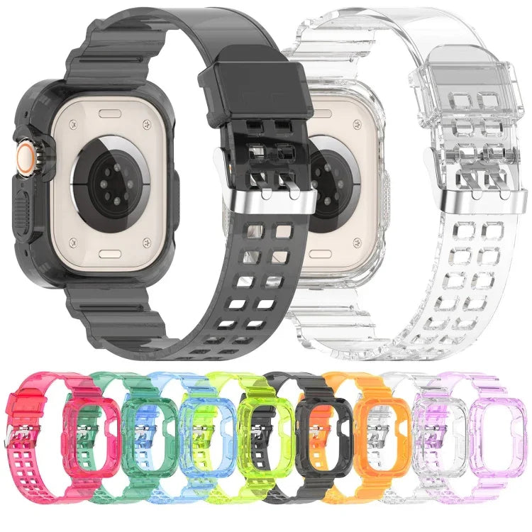 Dây đồng hồ TPU trong suốt Glacier liền khối, Dành cho Apple Watch Ultra 49mm