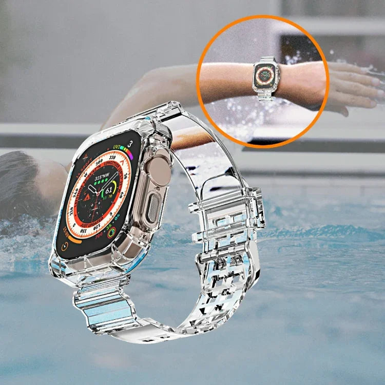 Dây đồng hồ TPU trong suốt Glacier liền khối, Dành cho Apple Watch Ultra 49mm