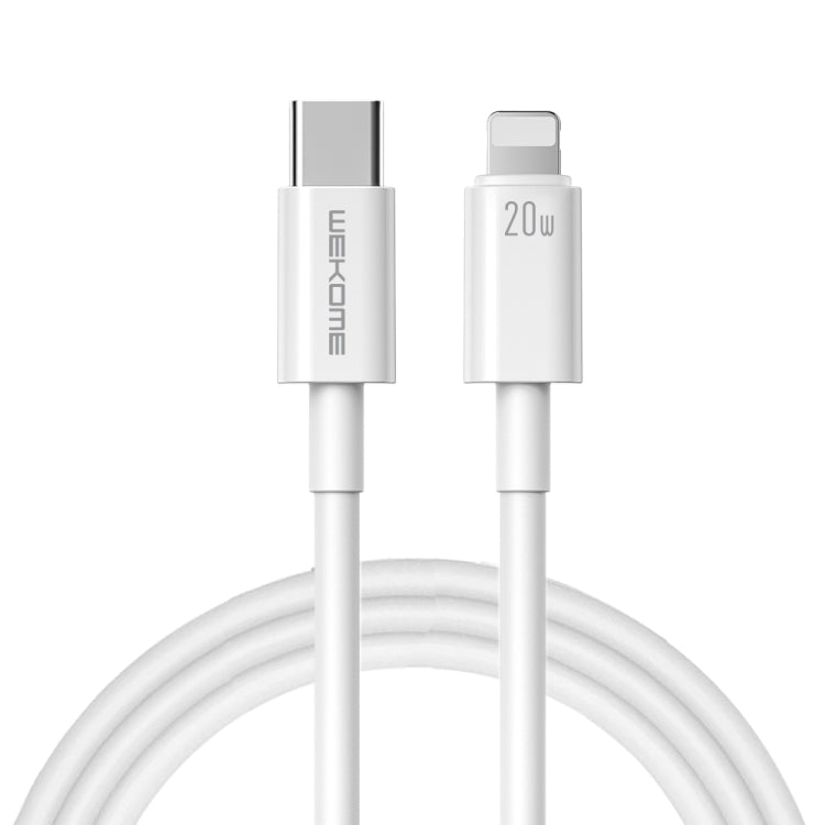 WEKOME WDC-168 Dòng Gốc Cáp Dữ Liệu Sạc Nhanh PD 20W USB-C / Type-C sang 8 Pin, Chiều Dài: 1m