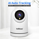 SriHome SH042 Camera Giám Sát Pan-tilt WiFi AI 2.0MP 1080P HD, SH042