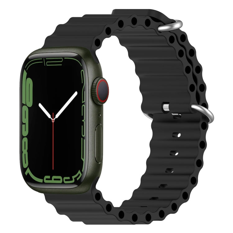 Ocean Silicone Watch Band, For Apple Watch Series 8&7 41mm, For Apple Watch Series 8&7 41mm / SE 2&6&SE&5&4 40mm