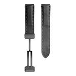 Dây đồng hồ da thật dệt trơn dành cho Samsung Galaxy Watch5 40mm / 44mm, khóa đen, khóa bạc