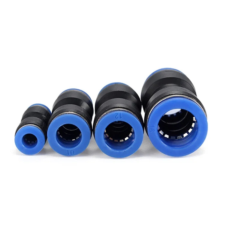 LAIZE 10 chiếc đầu nối nhanh khí nén thẳng bằng nhựa PU, PU-4, PU-6, PU-8, PU-10, PU-12, PU-14, PU-16