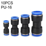 LAIZE 10 chiếc đầu nối nhanh khí nén thẳng bằng nhựa PU, PU-4, PU-6, PU-8, PU-10, PU-12, PU-14, PU-16