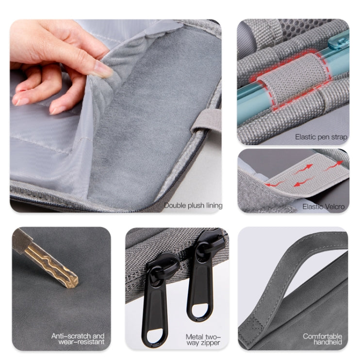 Túi da kết cấu lông cừu di động, dành cho laptop 9.7-11 inch, dành cho laptop 12.9-13 inch