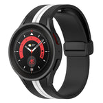 Dây đồng hồ silicone sọc hai màu, dành cho Samsung Galaxy Watch5 Pro