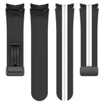 Dây đồng hồ silicone sọc hai màu, dành cho Samsung Galaxy Watch5 Pro