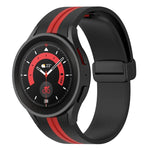 Dây đồng hồ silicone sọc hai màu, dành cho Samsung Galaxy Watch5 Pro