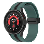 Dây đồng hồ silicone sọc hai màu, dành cho Samsung Galaxy Watch5 Pro