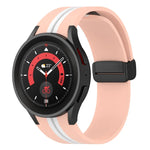 Dây đồng hồ silicone sọc hai màu, dành cho Samsung Galaxy Watch5 Pro