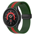 Dây đồng hồ silicone sọc hai màu, dành cho Samsung Galaxy Watch5 Pro