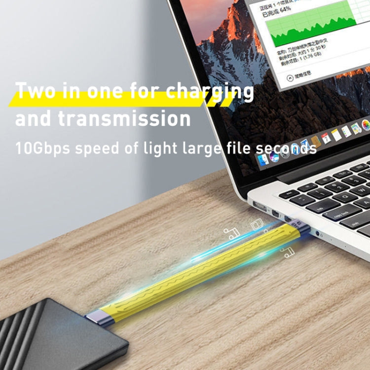 Cáp dữ liệu mềm USB-C/Type-C sang USB-C/Type-C 100W 40Gbps FPC, dài 13.8cm, USB-C/Type-C 40Gbps sang USB-C/Type-C