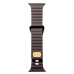 Breathable silicone watch strap for Apple Watch in brown color, featuring a comfortable and adjustable design.