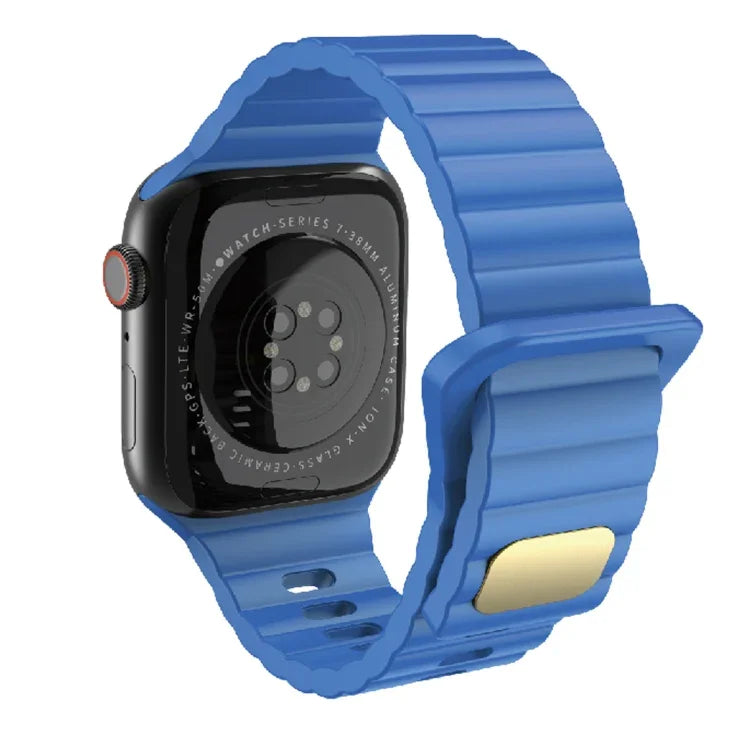 Dây đồng hồ silicone thoáng khí, thân thiện với da cho Apple Watch, Ultra 49mm / Series 8&7 45mm / SE 2&6&SE&5&4 44mm / 3&2&1 42mm, Series 8&7 41mm / SE 2&6&SE&5&4 40mm / 3&2&1 38mm