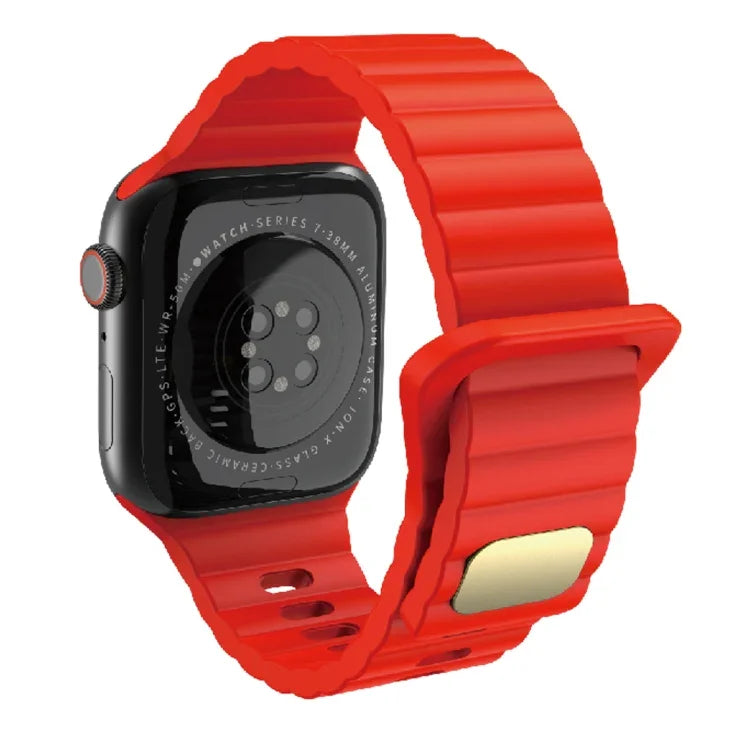 Dây đồng hồ silicone thoáng khí, thân thiện với da cho Apple Watch, Ultra 49mm / Series 8&7 45mm / SE 2&6&SE&5&4 44mm / 3&2&1 42mm, Series 8&7 41mm / SE 2&6&SE&5&4 40mm / 3&2&1 38mm