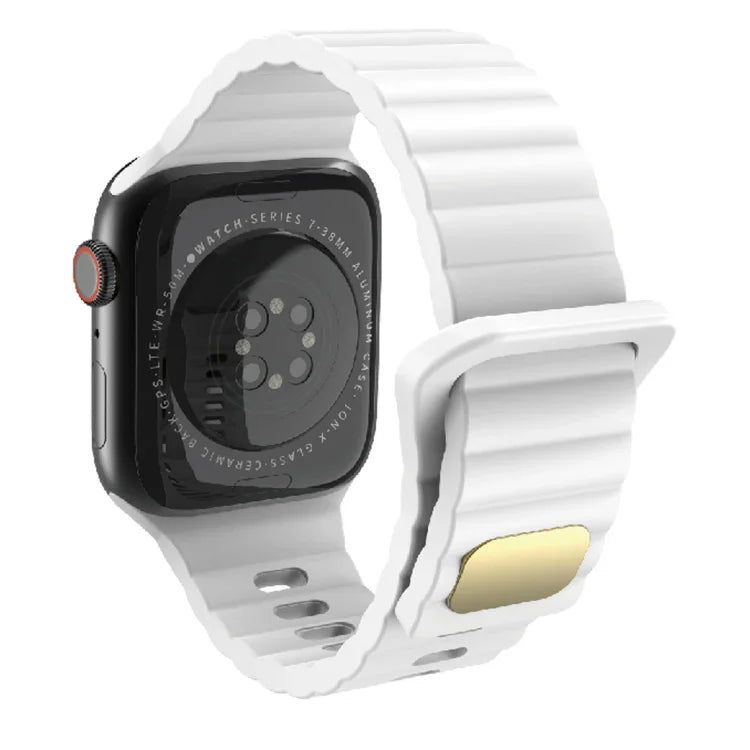 Dây đồng hồ silicone thoáng khí, thân thiện với da cho Apple Watch, Ultra 49mm / Series 8&7 45mm / SE 2&6&SE&5&4 44mm / 3&2&1 42mm, Series 8&7 41mm / SE 2&6&SE&5&4 40mm / 3&2&1 38mm