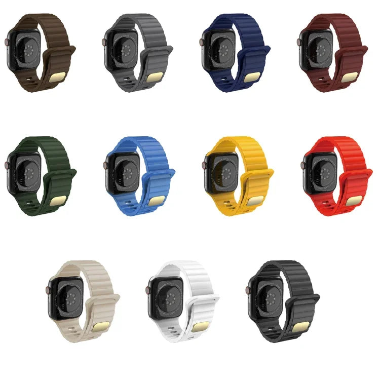 Dây đồng hồ silicone thoáng khí, thân thiện với da cho Apple Watch, Ultra 49mm / Series 8&7 45mm / SE 2&6&SE&5&4 44mm / 3&2&1 42mm, Series 8&7 41mm / SE 2&6&SE&5&4 40mm / 3&2&1 38mm