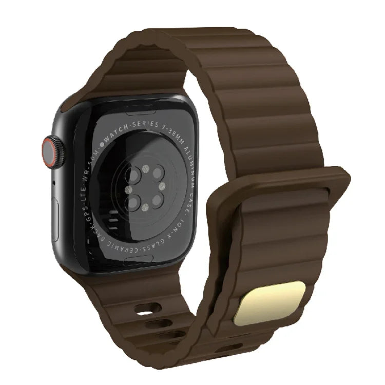 Dây đồng hồ silicone thoáng khí, thân thiện với da cho Apple Watch, Ultra 49mm / Series 8&7 45mm / SE 2&6&SE&5&4 44mm / 3&2&1 42mm, Series 8&7 41mm / SE 2&6&SE&5&4 40mm / 3&2&1 38mm