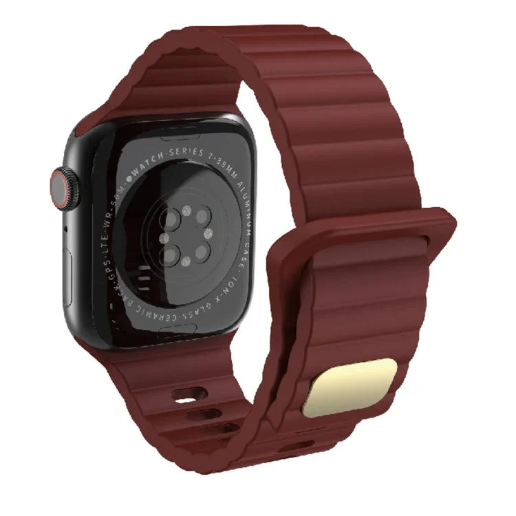 Dây đồng hồ silicone thoáng khí, thân thiện với da cho Apple Watch, Ultra 49mm / Series 8&7 45mm / SE 2&6&SE&5&4 44mm / 3&2&1 42mm, Series 8&7 41mm / SE 2&6&SE&5&4 40mm / 3&2&1 38mm
