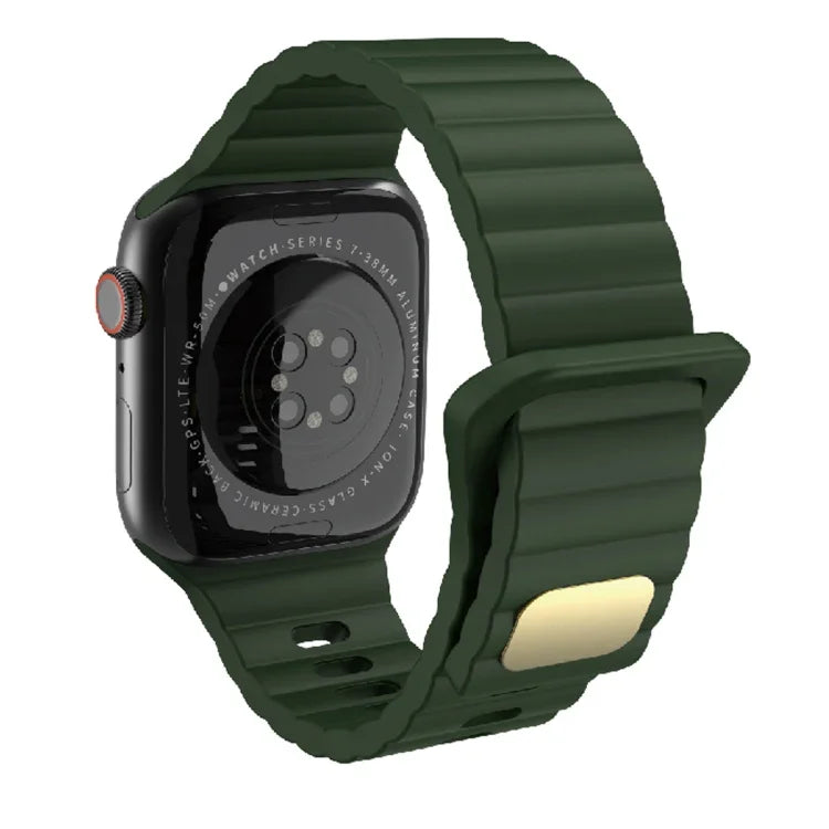 Dây đồng hồ silicone thoáng khí, thân thiện với da cho Apple Watch, Ultra 49mm / Series 8&7 45mm / SE 2&6&SE&5&4 44mm / 3&2&1 42mm, Series 8&7 41mm / SE 2&6&SE&5&4 40mm / 3&2&1 38mm