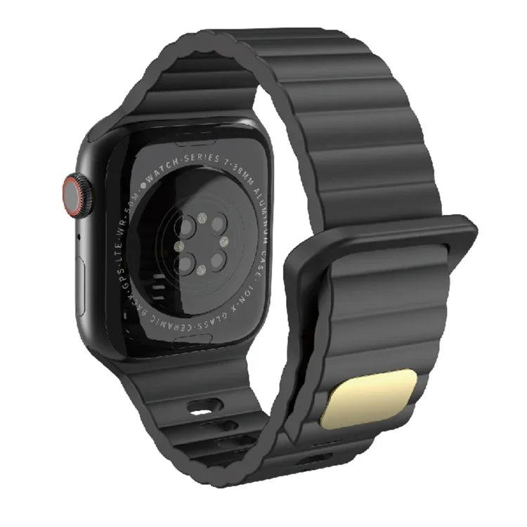 Dây đồng hồ silicone thoáng khí, thân thiện với da cho Apple Watch, Ultra 49mm / Series 8&7 45mm / SE 2&6&SE&5&4 44mm / 3&2&1 42mm, Series 8&7 41mm / SE 2&6&SE&5&4 40mm / 3&2&1 38mm