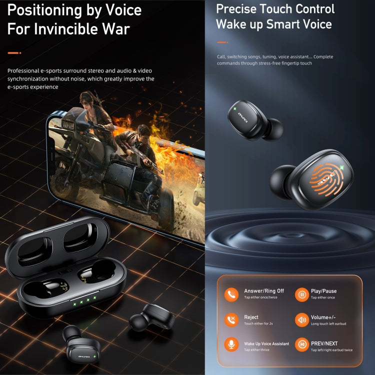 Tai nghe thể thao Bluetooth V5.1 awei T13 Pro