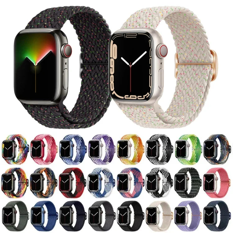 Dây đồng hồ nylon bện khóa cài, cho Apple Watch Ultra 49mm / Series 8&7 45mm / SE 2&6&SE&5&4 44mm / 3&2&1 42mm