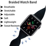 Dây đồng hồ nylon bện khóa cài, cho Apple Watch Ultra 49mm / Series 8&7 45mm / SE 2&6&SE&5&4 44mm / 3&2&1 42mm
