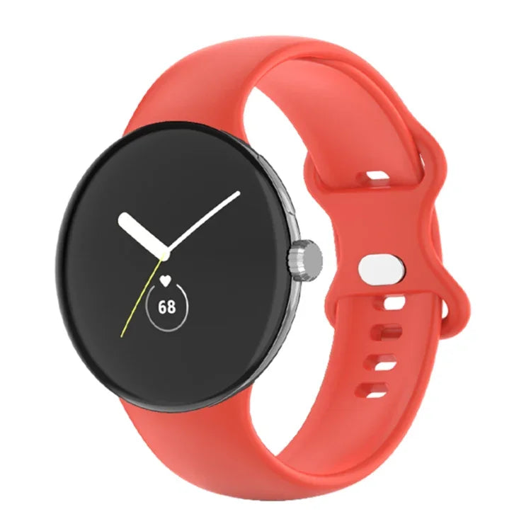 Dây đồng hồ silicone màu đơn cho Google Pixel Watch 4 / 3 / 2 / 1 41mm, Nam, Nữ