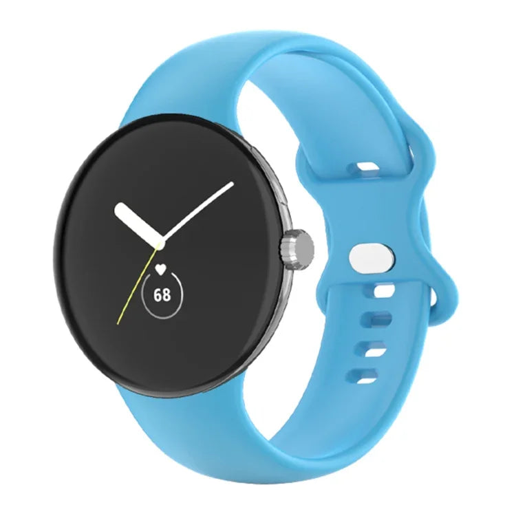 Dây đồng hồ silicone màu đơn cho Google Pixel Watch 4 / 3 / 2 / 1 41mm, Nam, Nữ